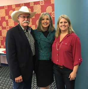 Hank Phillipi Ryan, Melissa Lendhardt, and Rev at a Sisters in Crime event in Frisco, TX